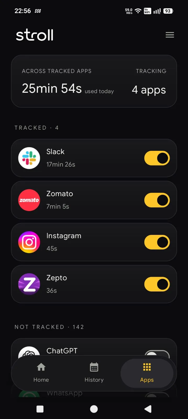 You choose the apps.
